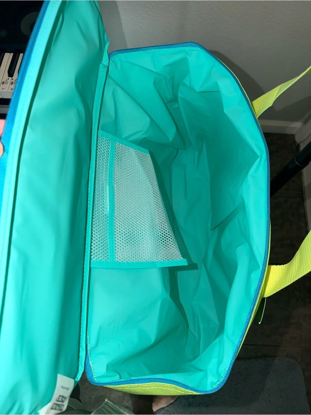 Trader Joe's Neon Green Insulated Tote Bag